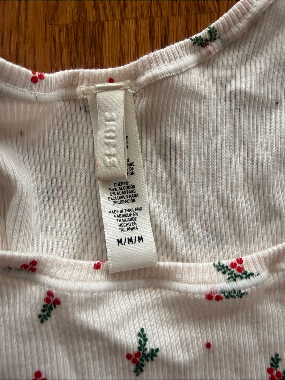 SKIMS White Mistletoe Ribbed Scoop Neck Sleep Tank - Picture 3 of 5